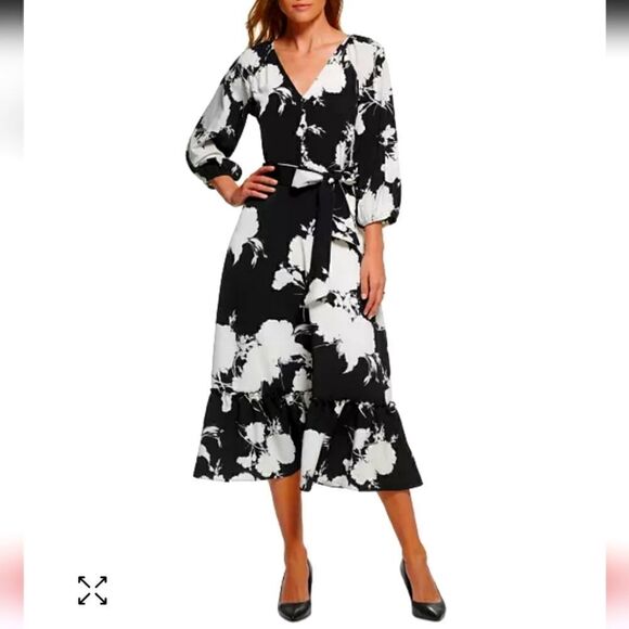 Karl Lagerfeld Dresses & Skirts - Karl Lagerfeld Women's Floral-Print Belted Dress,size 4